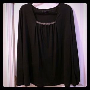 A little bling black blouse